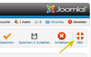 Hilfe-Button  (Joomla 2.5)