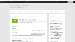 Garten-Tagebuch, umgesetzt in WordPress